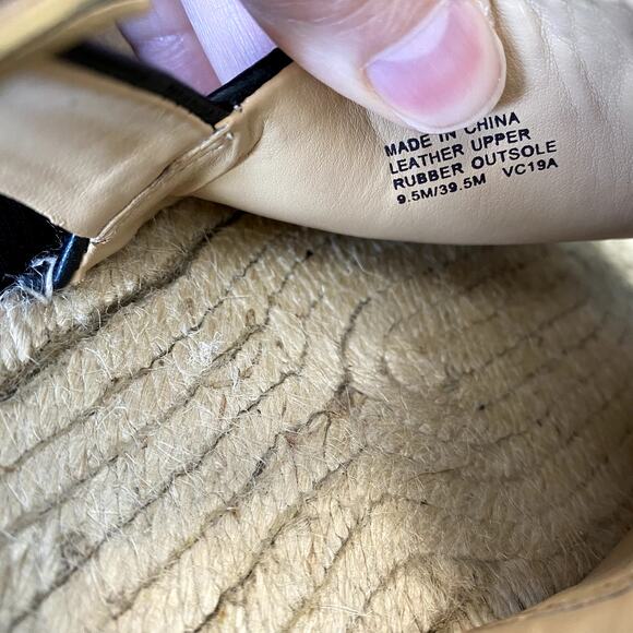 Michael Kors Black Fisher Espadrille Flat Slingback Sandal Women's 9.5M - Picture 7 of 12